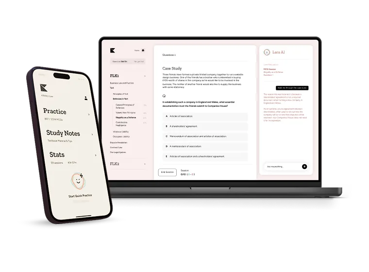 Kinnu Exam Prep on mobile and desktop