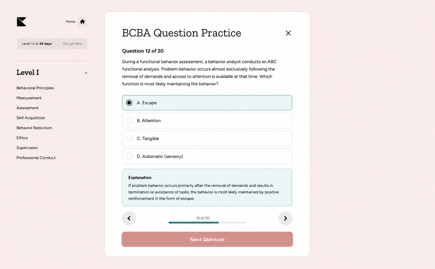 Kinnu BCBA question practice