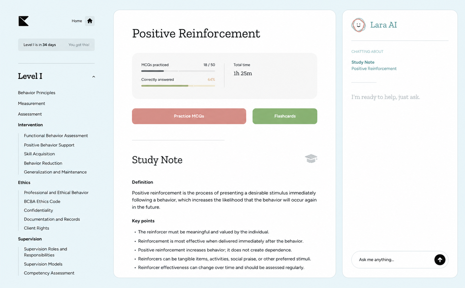 Kinnu BCBA study notes